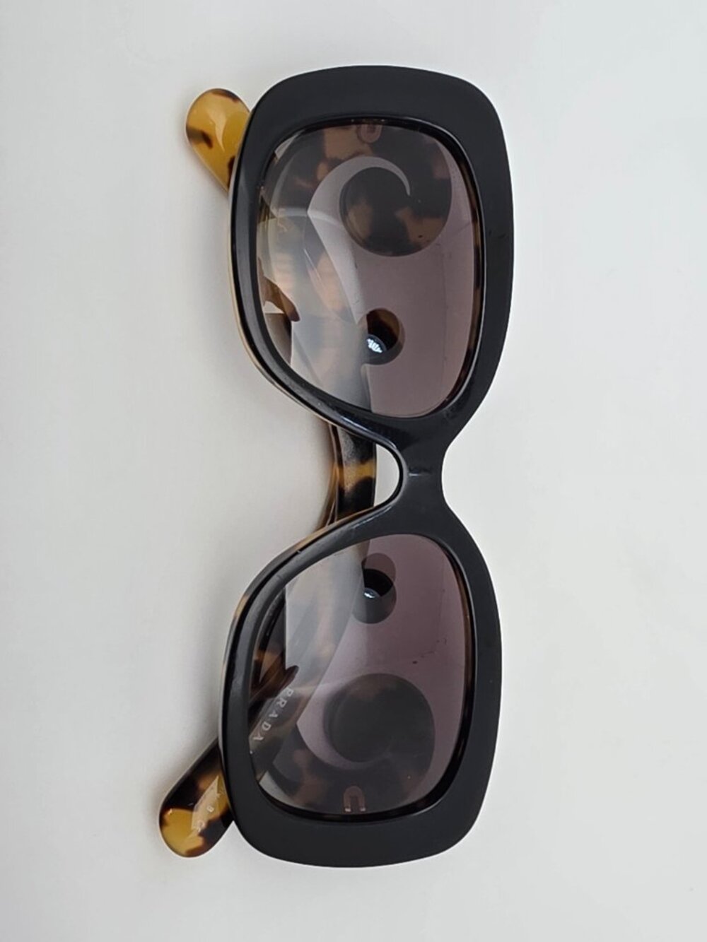 Prada SPR 27O NAI-0A7 Baroque Black Havana Frame Grey Gradient Lens Sunglasses - Picture 10 of 12